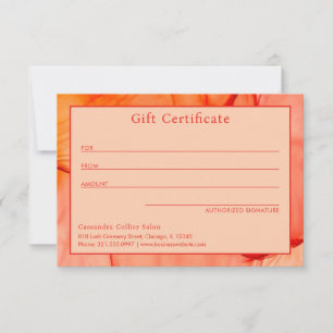 Certifikat för Elegant av modern röd Orange