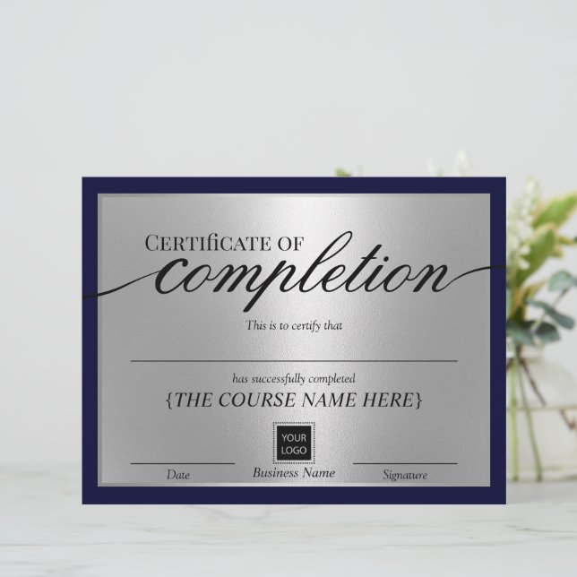 Certifikat för färdigställande flottan & Silver Aw (Stående Fram)