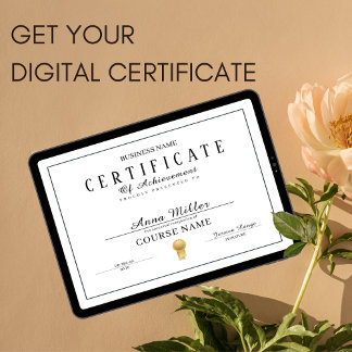 Certifikat för färdigställande, svart och vitt poster