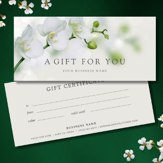 Certifikat för företagsgåva för Orchid Blommigt