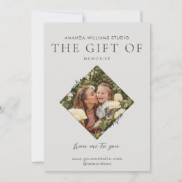 Certifikat för fotografipresentkort julkort