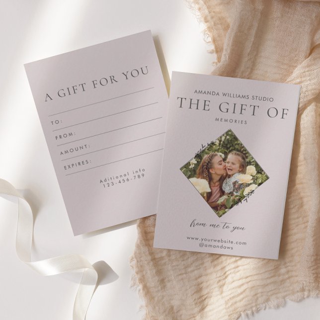 Certifikat för fotografipresentkort tack kort (Skapare uppladdad)