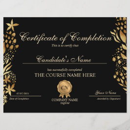 Certifikat för fullföljning av kursavslutning