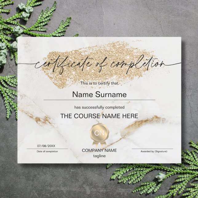 Certifikat för fullföljning av kursavslutning (Skapare uppladdad)