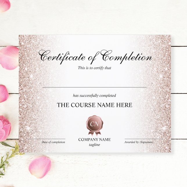 Certifikat för fullföljning av kursavslutning (Skapare uppladdad)