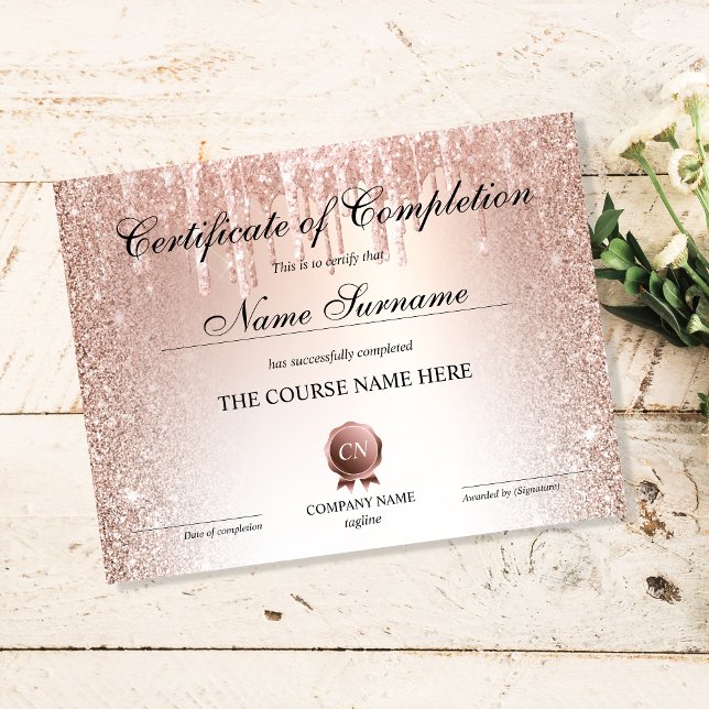 Certifikat för fullföljning av kursavslutning (Skapare uppladdad)