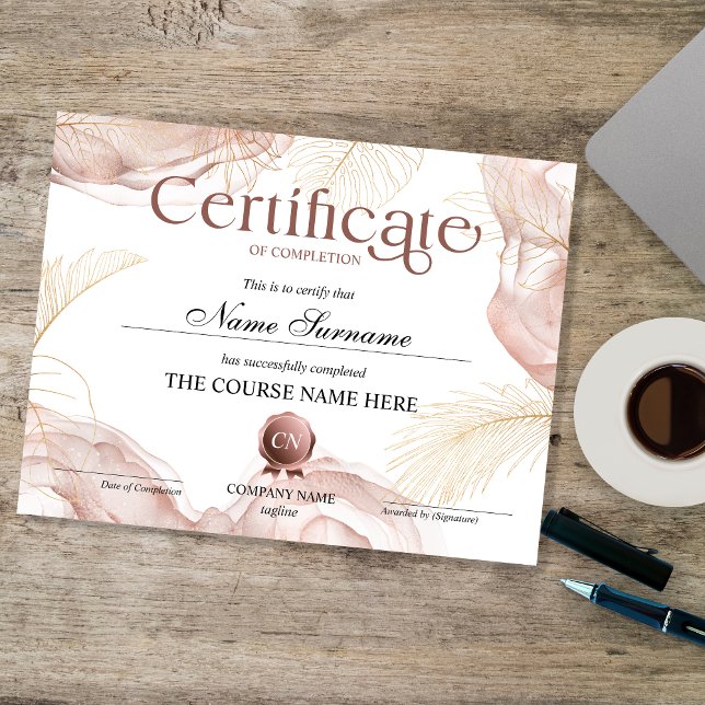 Certifikat för fullföljning av kursavslutning (Skapare uppladdad)