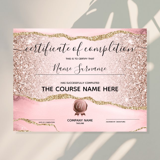 Certifikat för fullföljning av kursavslutning (Skapare uppladdad)