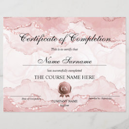 Certifikat för fullföljning av kursavslutning