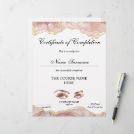 Certifikat för fullföljning av kursavslutning