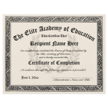 Certifikat för fullgörande av diplomatexamen i Stu