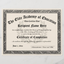 Certifikat för fullgörande av diplomatexamen i Stu