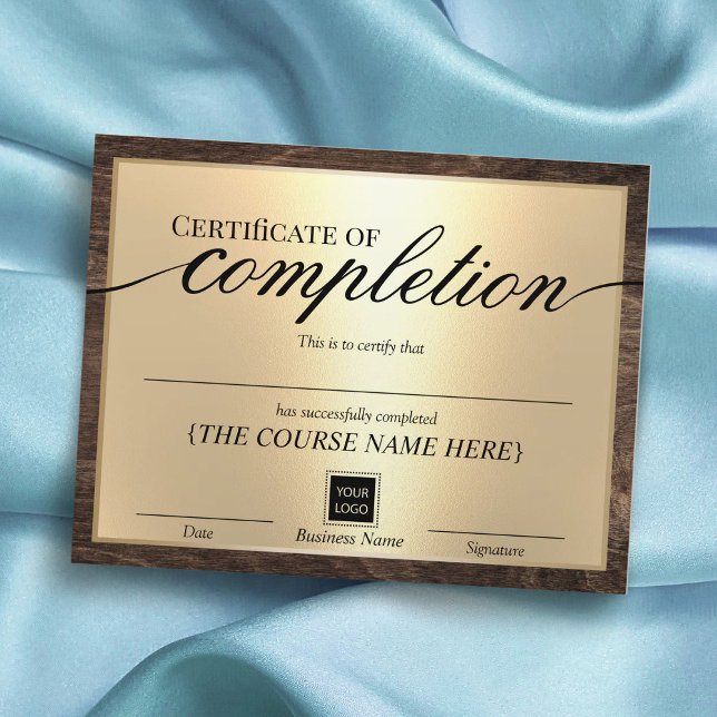 Certifikat för fullgörande av Guld & Wood Award (Skapare uppladdad)