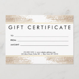 Certifikat för gåva av gyllene brons-konfetti-port