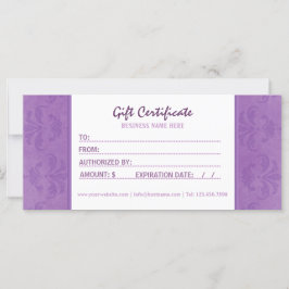 Certifikat för gåva av Lilac Damask