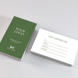 Certifikat för gåva av Logotyp av modern Forest Gr