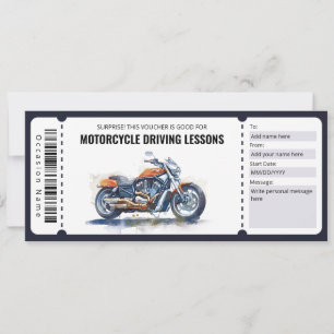 Certifikat för gåva av motorcyklar inbjudningar