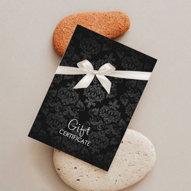 Certifikat för gåva av svart elegant (Skapare uppladdad)
