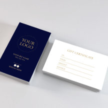 Certifikat för gåva från Modern Navy & Guld Busine