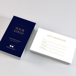 Certifikat för gåva från Modern Navy & Guld Busine