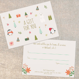 Certifikat för gåva till julklapp