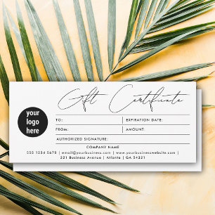Certifikat för gift-Logotyp för modernt skript - v