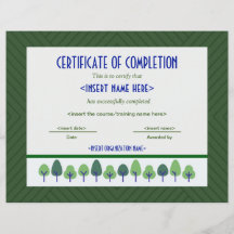 Certifikat för ifyllande