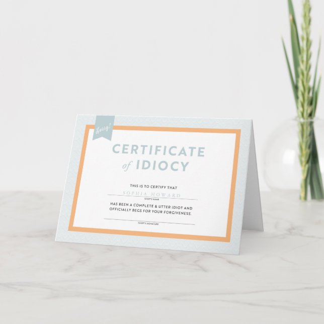 Certifikat för jonisationskort kort (Framsida)