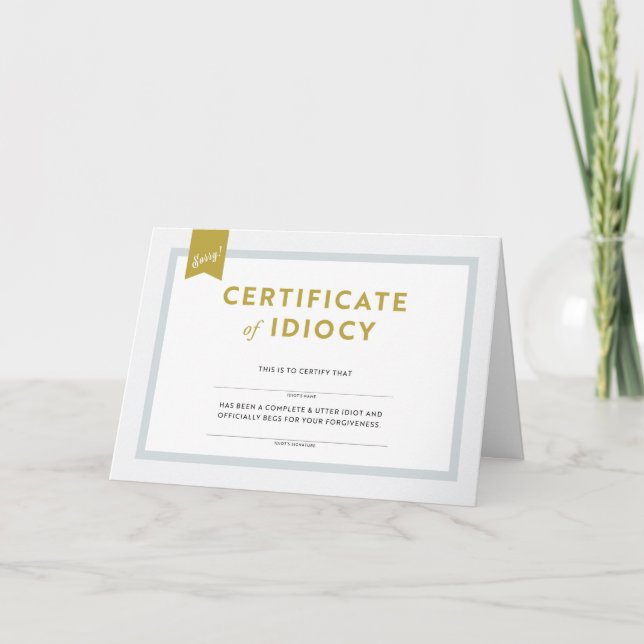 Certifikat för jonisationskort kort (Framsida)
