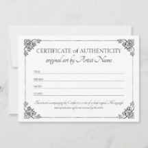 Certifikat för klassisk Elegant