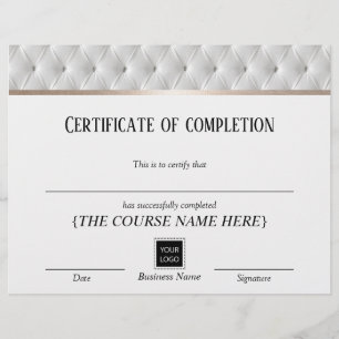 Certifikat för komplettering - lyxläder