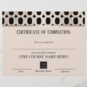 Certifikat för komplettering utmärkelse Luxury Gul