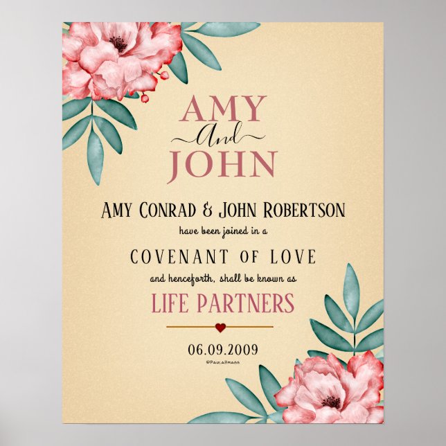 Certifikat för "Life Partners" i Kärlek-konvention Poster (Framsidan)