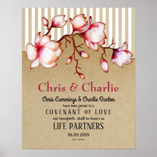 Certifikat för "Life Partners" i Kärlek-konvention Poster