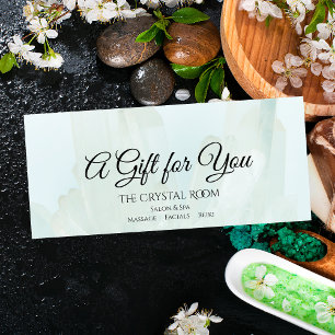 Certifikat för ljus is Blue Crystals Spa Salon Gif Reklamkort