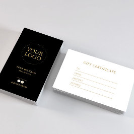 Certifikat för Logotyp av modern Black & Guld Busi