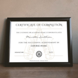 Certifikat för modern saxofonkurskomplettering