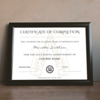 Certifikat för modern saxofonkurskomplettering