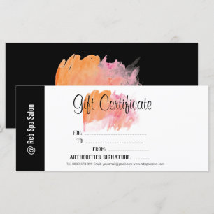 Certifikat för Personligen Salon Gift med elegant