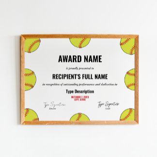 Certifikat för programvaruutmärkelse poster