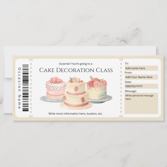 Certifikat för redigerbar Dekoration i klassen Gif Inbjudningar (Framsida)