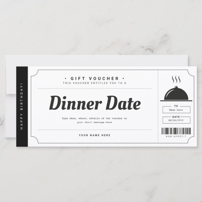 Certifikat för reservationsgåva från restauranger (Framsida)