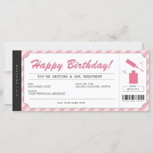 Certifikat för Rosa Gift-kupong för pedikyr