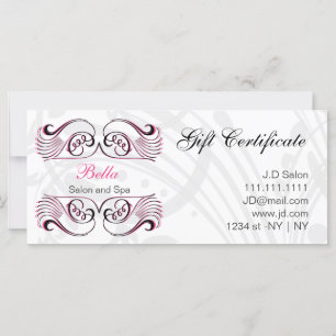 Certifikat för rosa, svartvitt och Chic