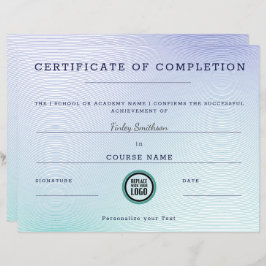 Certifikat för slutförande Modern Moiré Effect