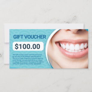 Certifikat för tandläkarintyg för Gift-kupong