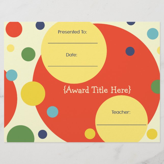 Certifikat för tilldelning av Achivement-kontrakt  (Framsida)