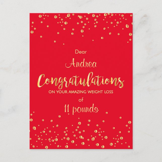 Certifikat för tilldelning av limmat lyckad viktfö vykort (Framsida)