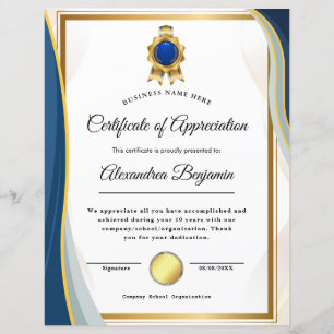 Certifikat för utvärdering av resultat