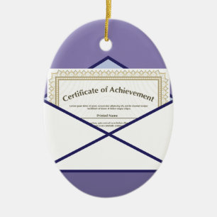 Certifikat i kuvertvektor julgransprydnad keramik